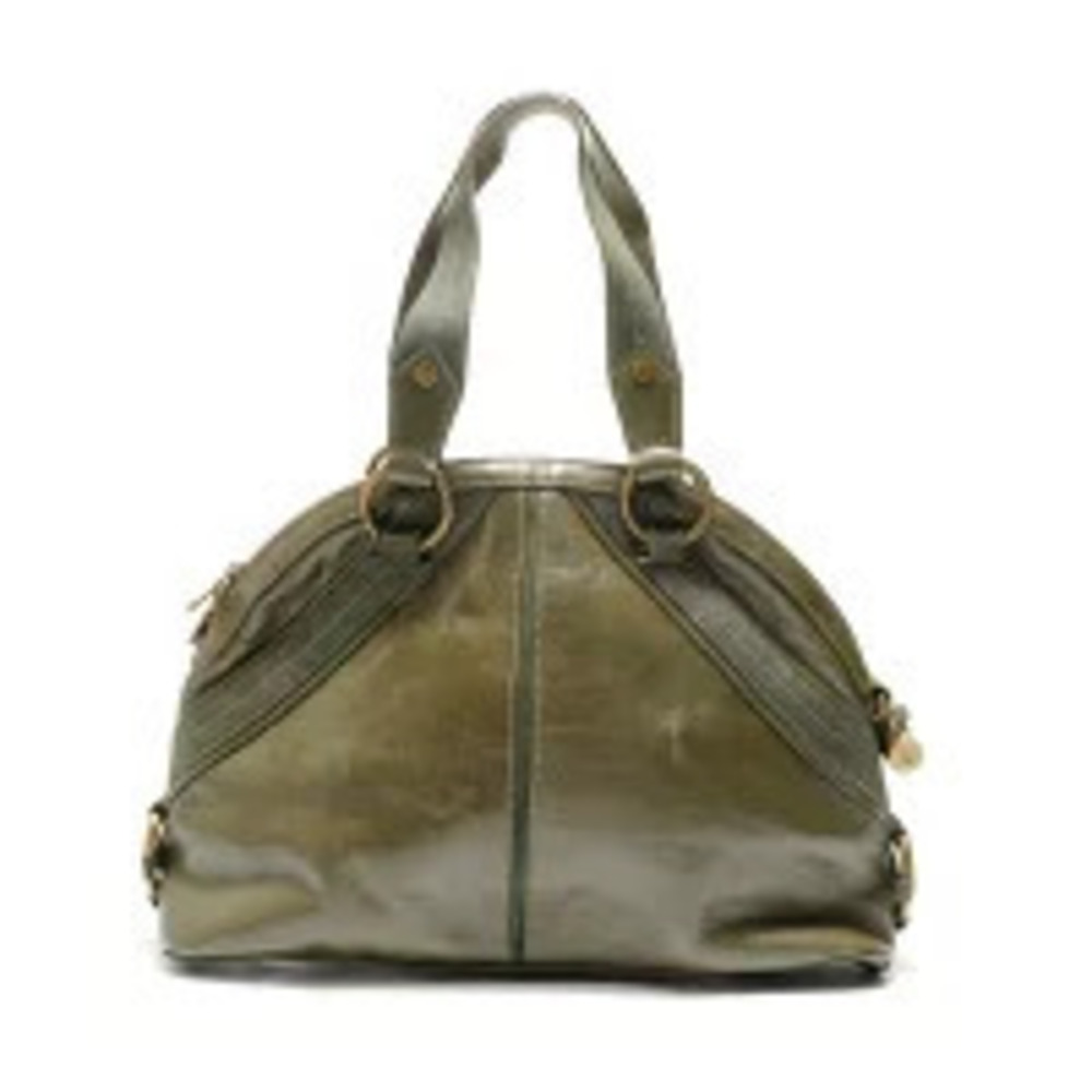 Saint Laurent Yves Muse Suede Leather Shoulder Bag Green